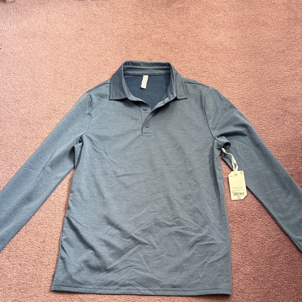 STYLUS Slate Long Sleeve Polo Shirt